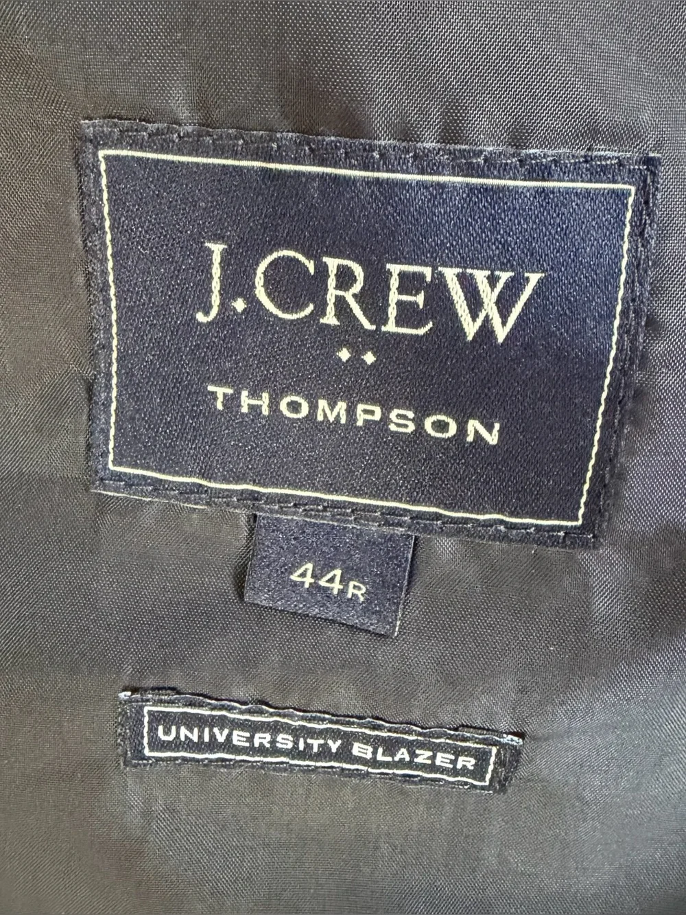 J Crew Thompson Navy Blazer University Gold Buttons Size 44R Classic Preppy